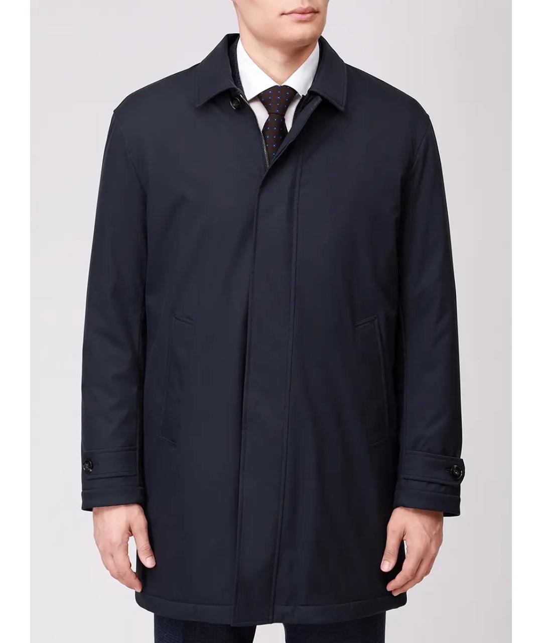 KITON Синий тренч / плащ, фото 4