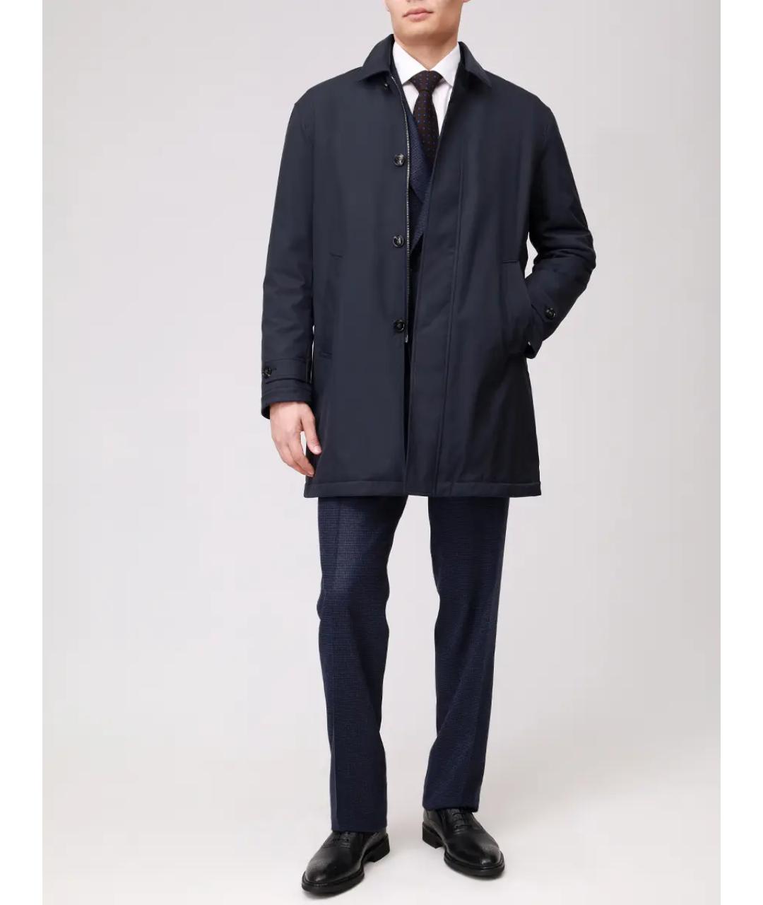 KITON Синий тренч / плащ, фото 2