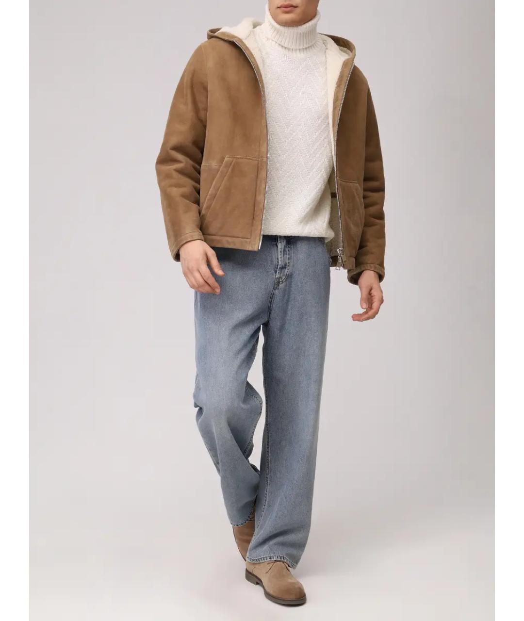 YVES SALOMON Бежевая дубленка/шуба, фото 2