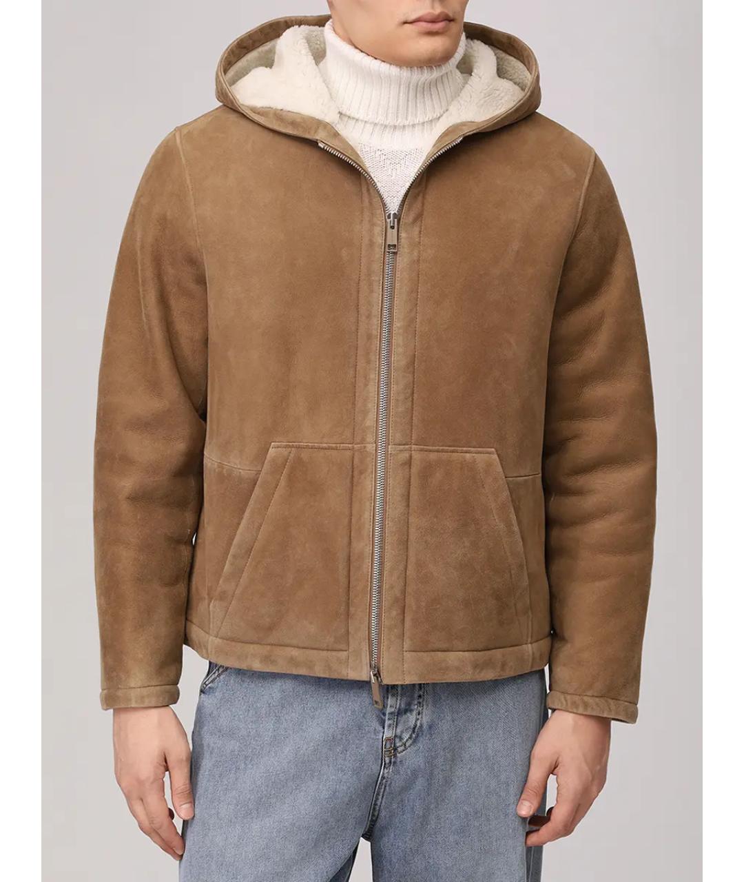 YVES SALOMON Бежевая дубленка/шуба, фото 4