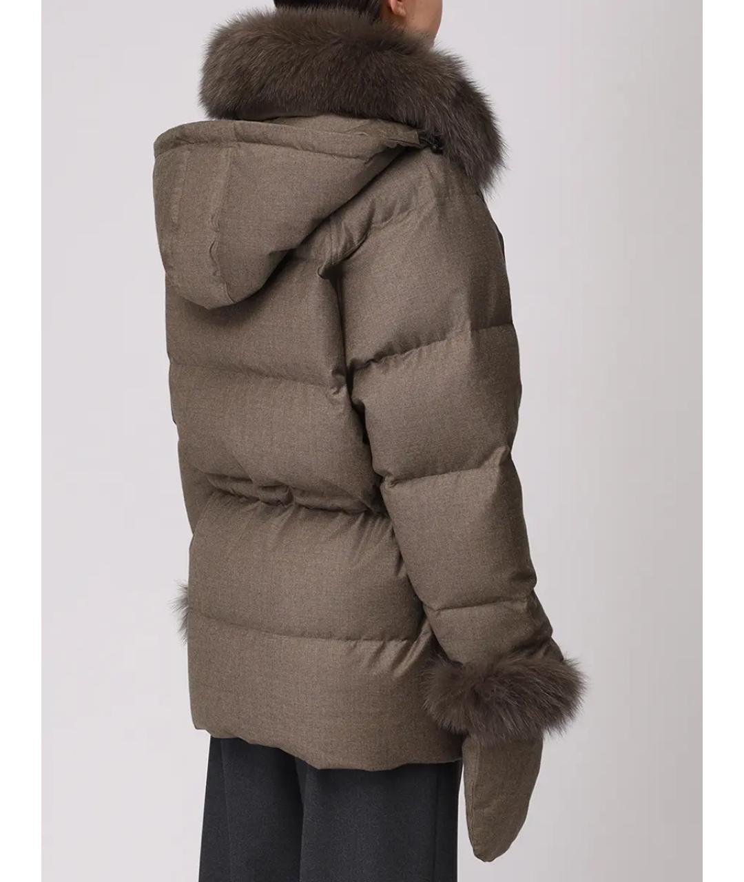 YVES SALOMON Зеленый пуховик, фото 3