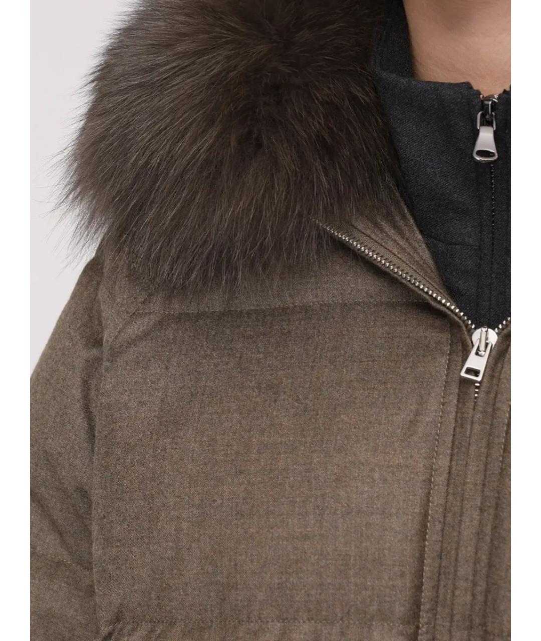 YVES SALOMON Зеленый пуховик, фото 5