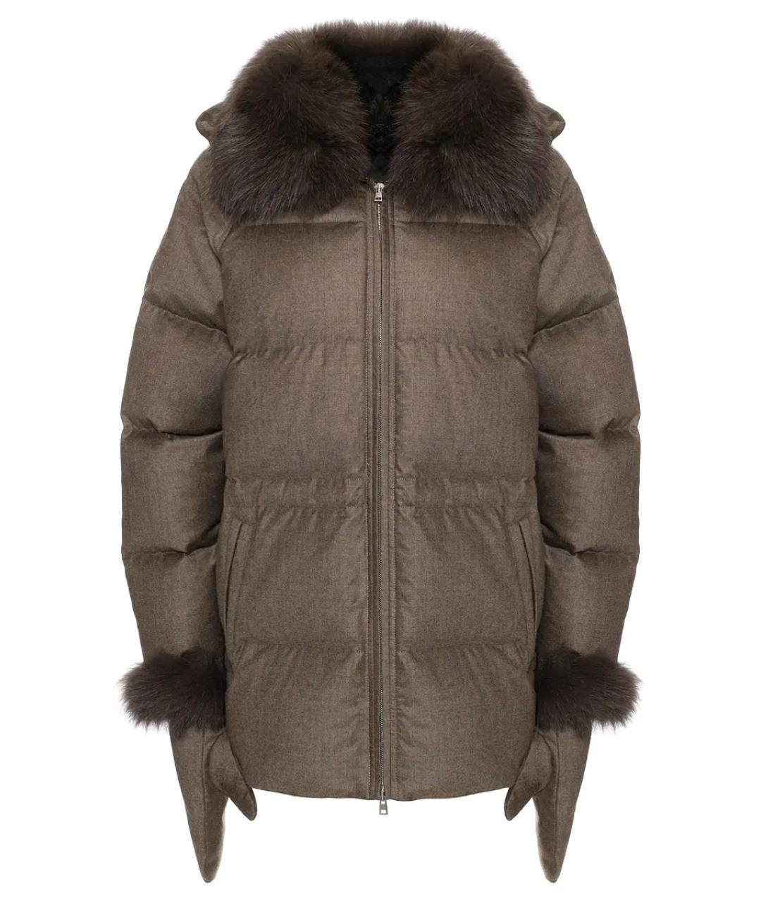 YVES SALOMON Зеленый пуховик, фото 1