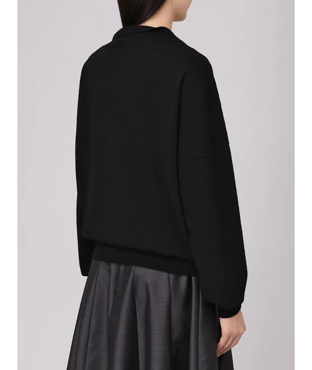 ALBERTA FERRETTI Черный кашемировый джемпер / свитер, фото 3