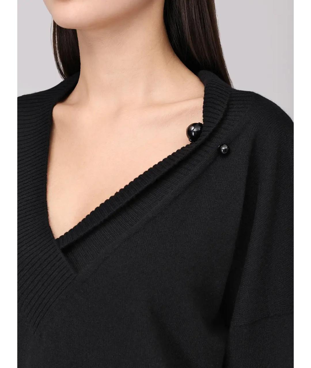 ALBERTA FERRETTI Черный кашемировый джемпер / свитер, фото 5