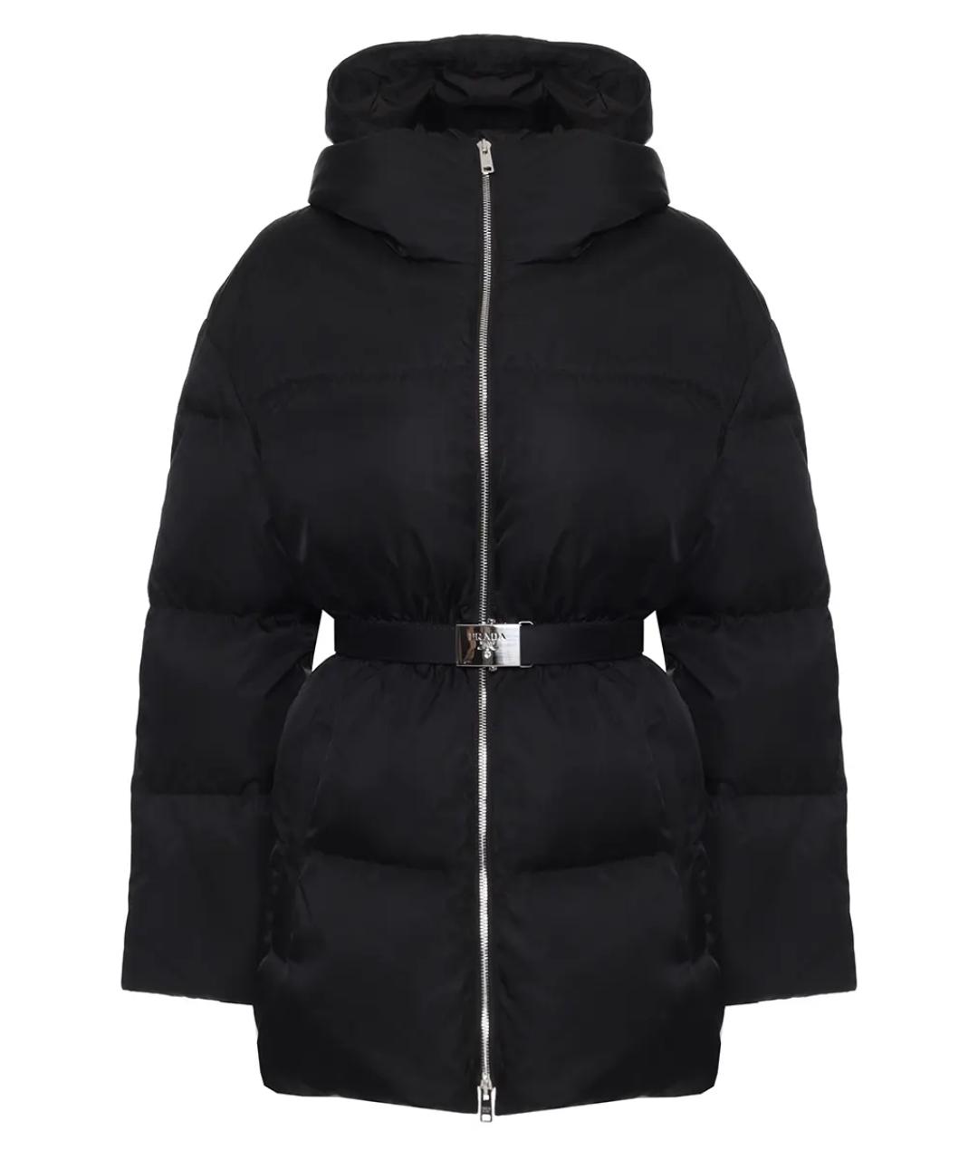 PRADA Черный полиамидовый пуховик, фото 1