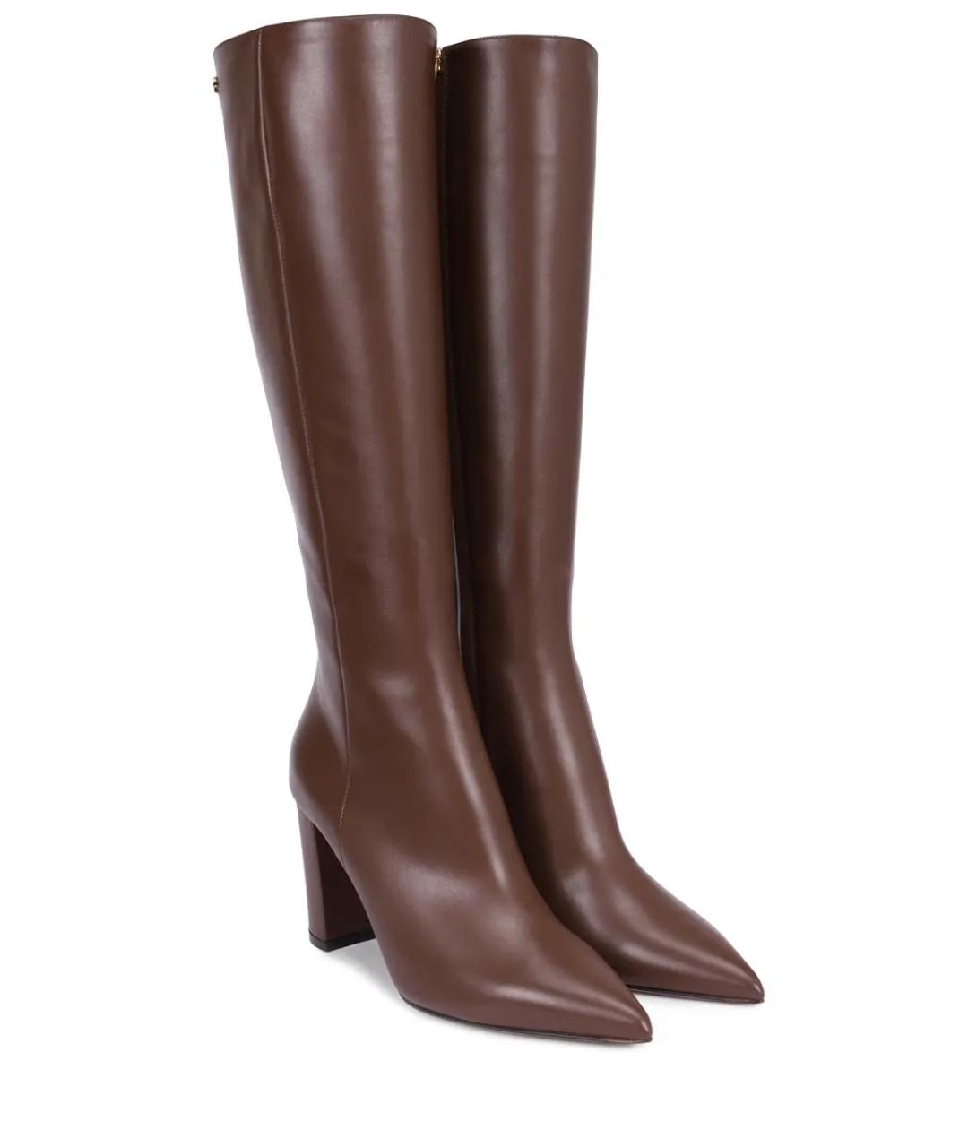 GIANVITO ROSSI Коричневые кожаные сапоги, фото 2
