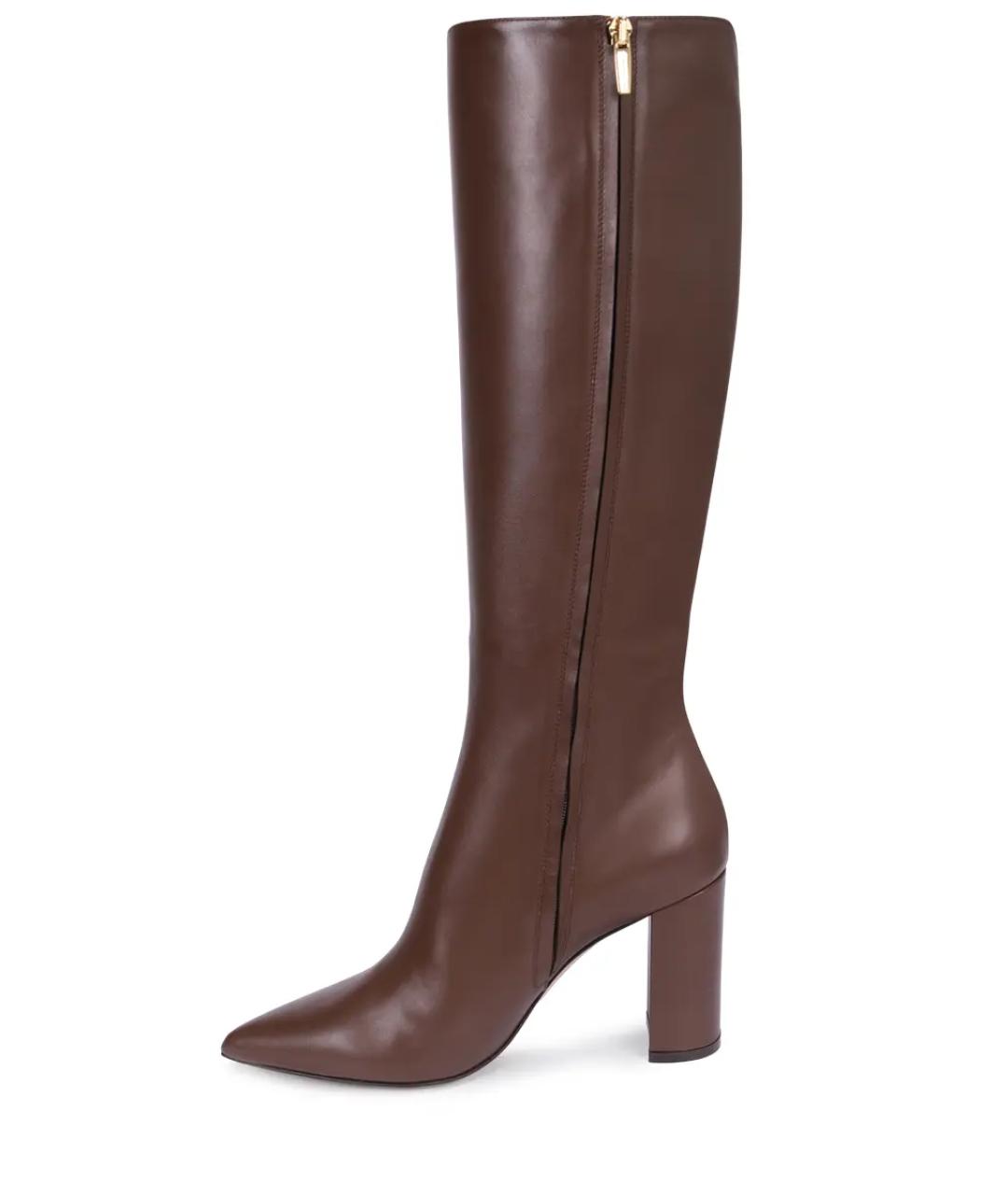 GIANVITO ROSSI Коричневые кожаные сапоги, фото 3