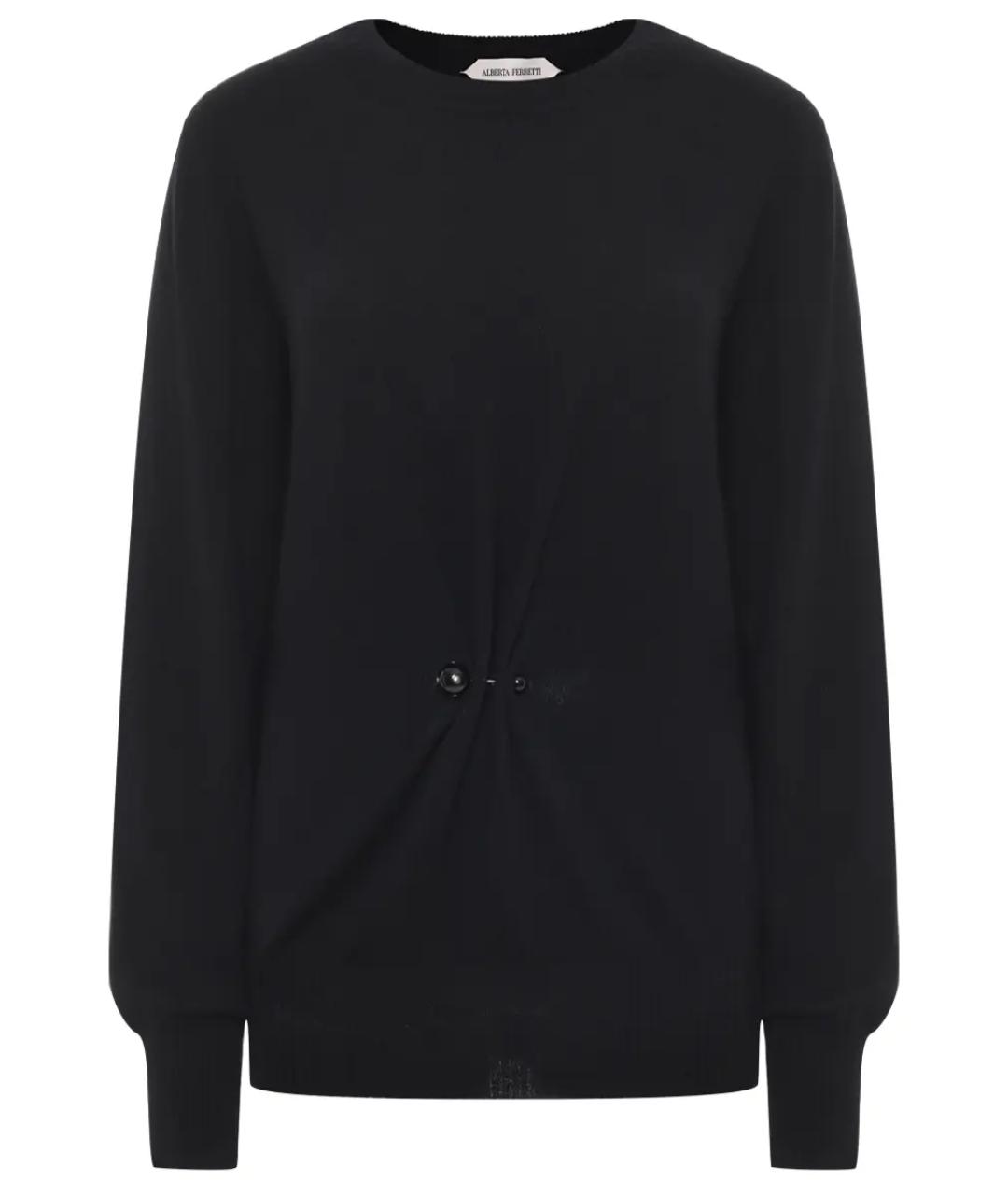 ALBERTA FERRETTI Черный кашемировый джемпер / свитер, фото 1