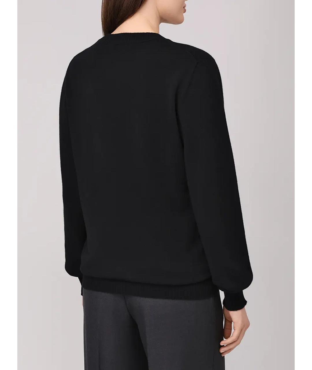 ALBERTA FERRETTI Черный кашемировый джемпер / свитер, фото 3