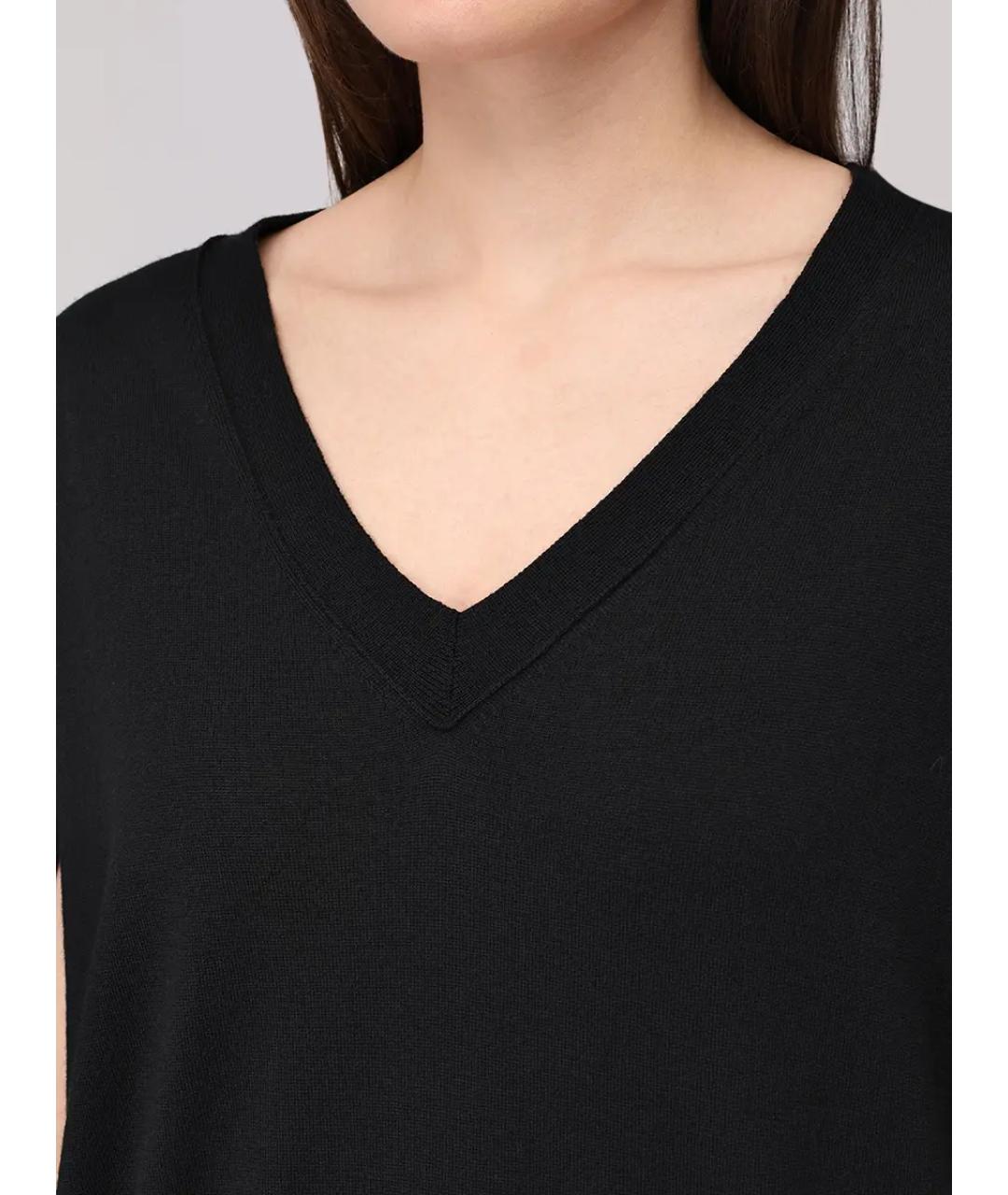 ALBERTA FERRETTI Черный шерстяной джемпер / свитер, фото 5