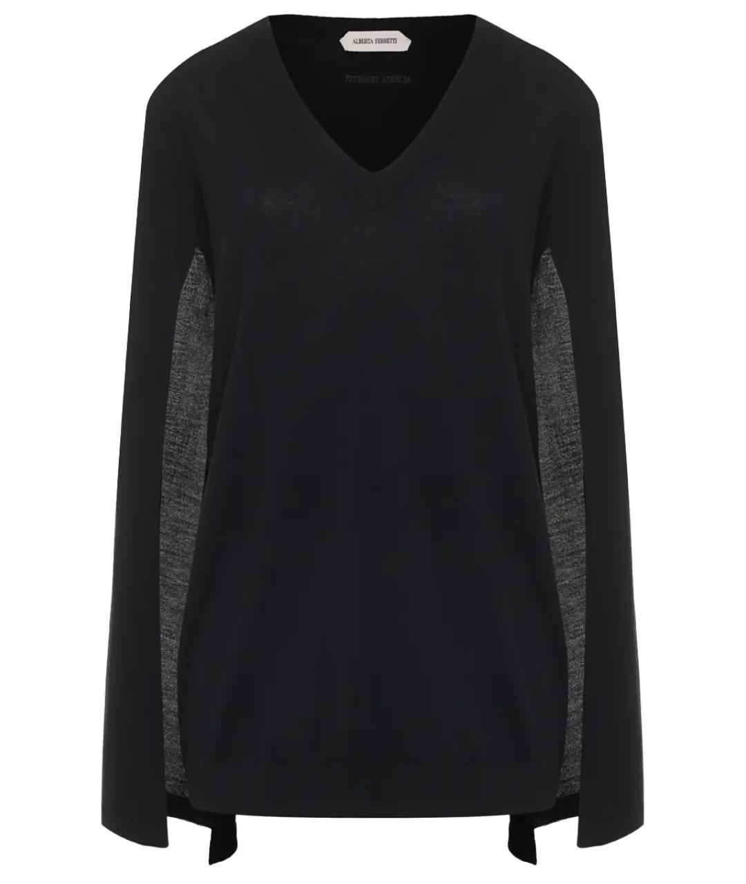 ALBERTA FERRETTI Черный шерстяной джемпер / свитер, фото 1