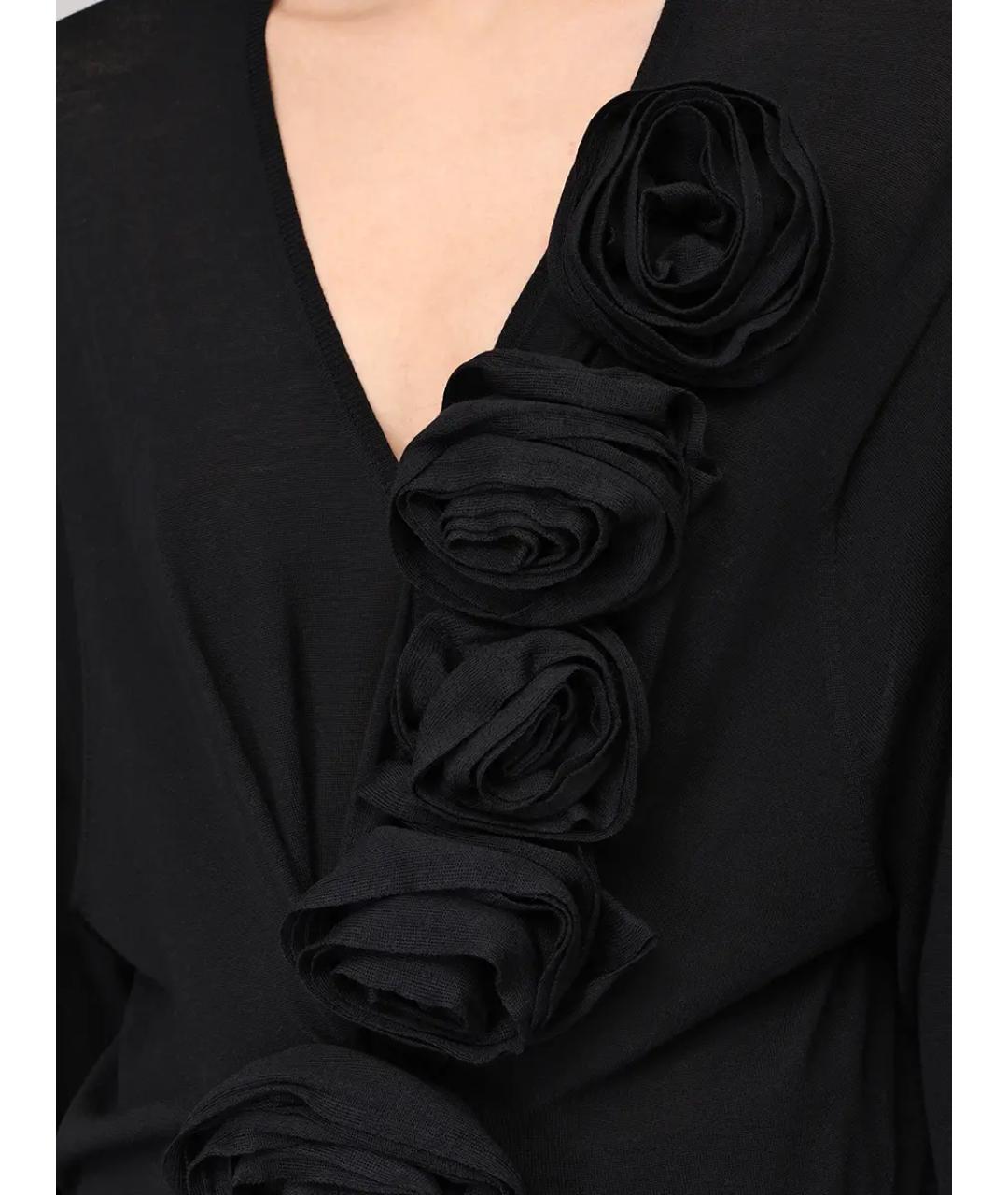 ALBERTA FERRETTI Черный шерстяной джемпер / свитер, фото 5