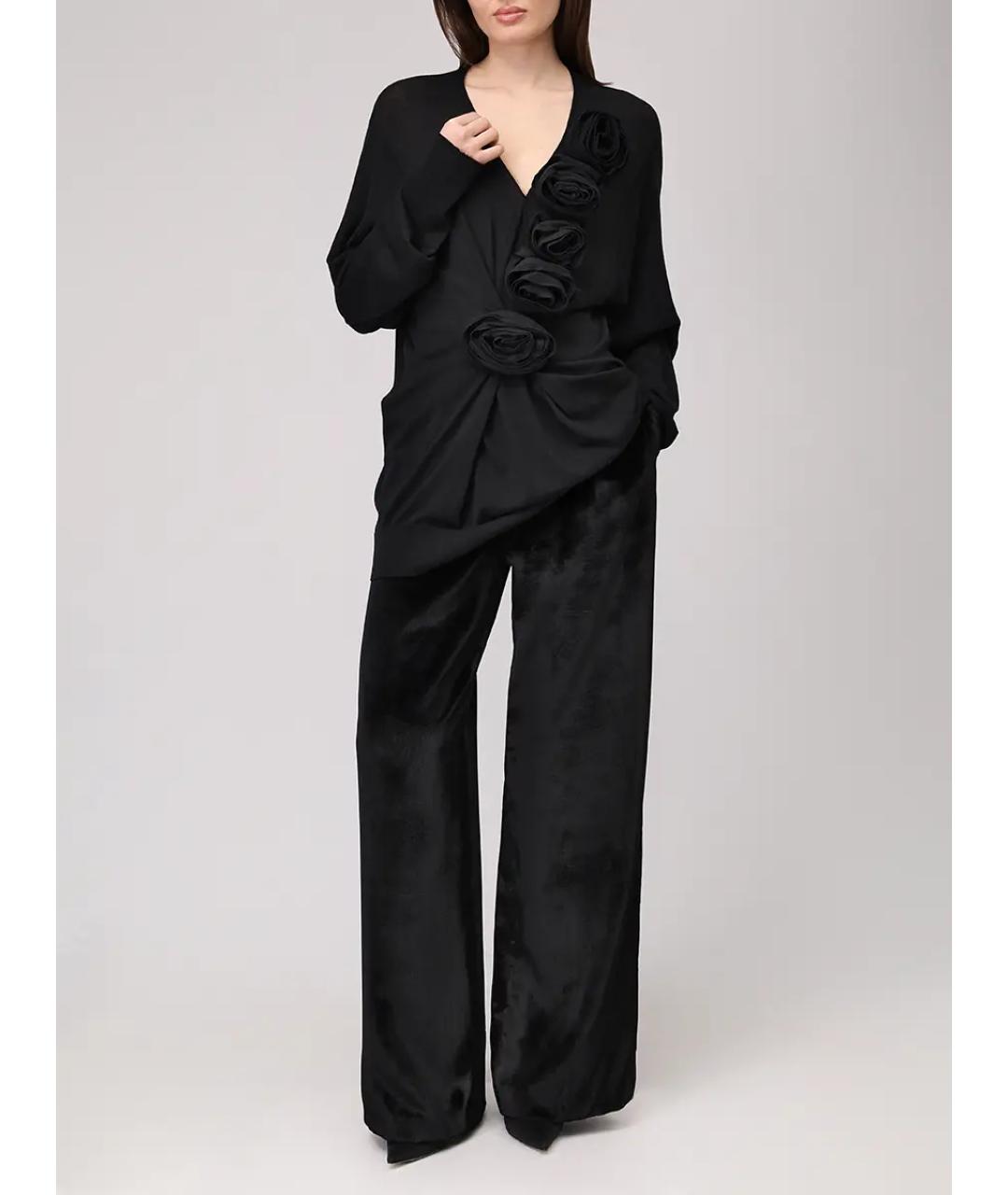 ALBERTA FERRETTI Черный шерстяной джемпер / свитер, фото 2