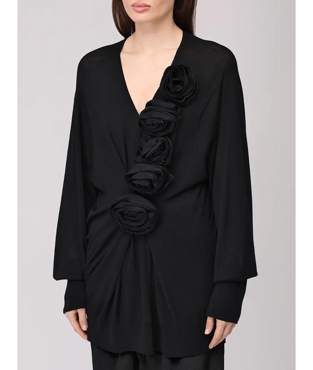 ALBERTA FERRETTI Черный шерстяной джемпер / свитер, фото 4