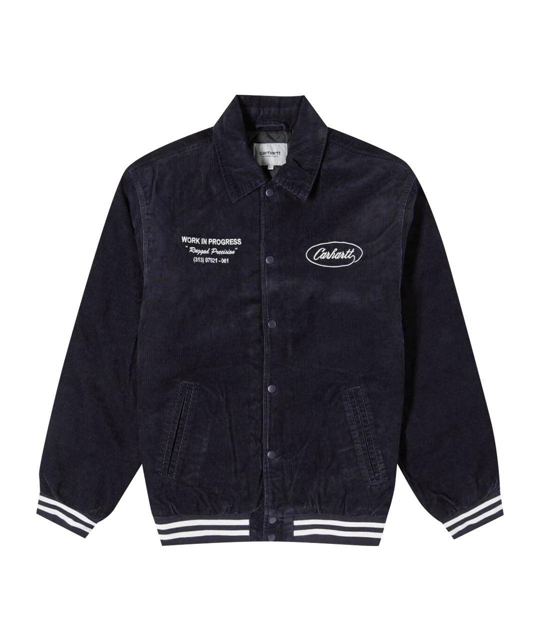 CARHARTT WIP Темно-синяя велюровая куртка, фото 1