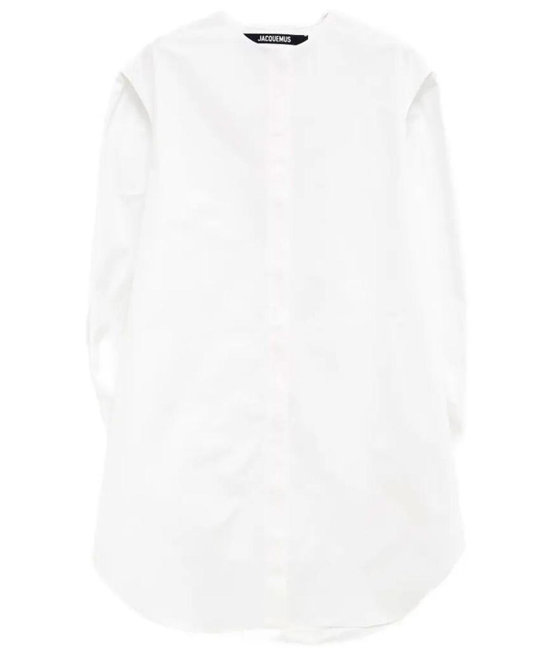 JACQUEMUS Белое хлопковое коктейльное платье, фото 1
