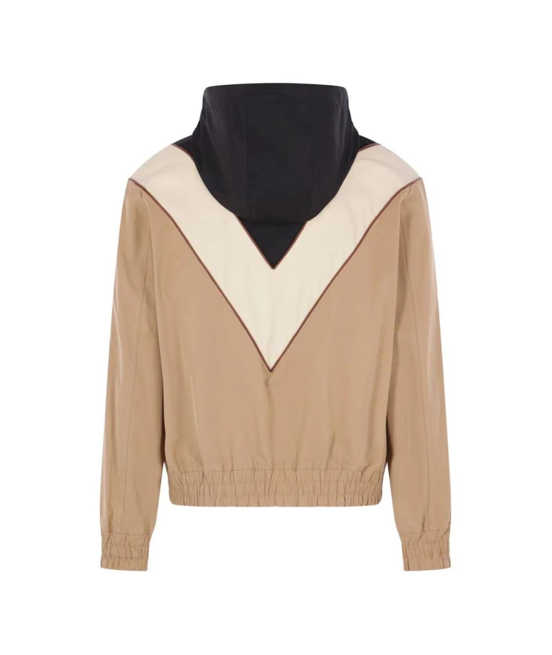 VALENTINO Бежевая полиэстеровая куртка, фото 2