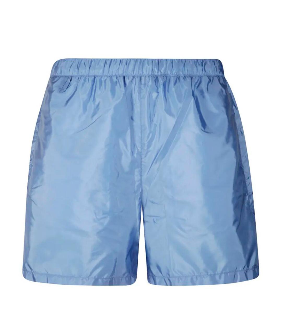 PRADA Голубые полиамидовые шорты, фото 1