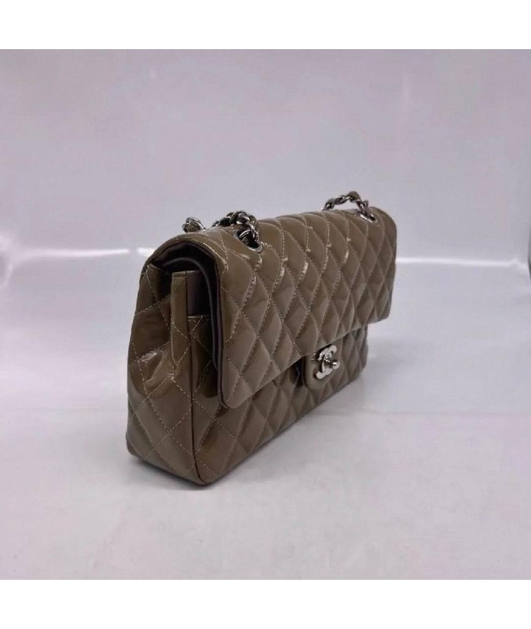 CHANEL Хаки кожаная сумка через плечо, фото 3