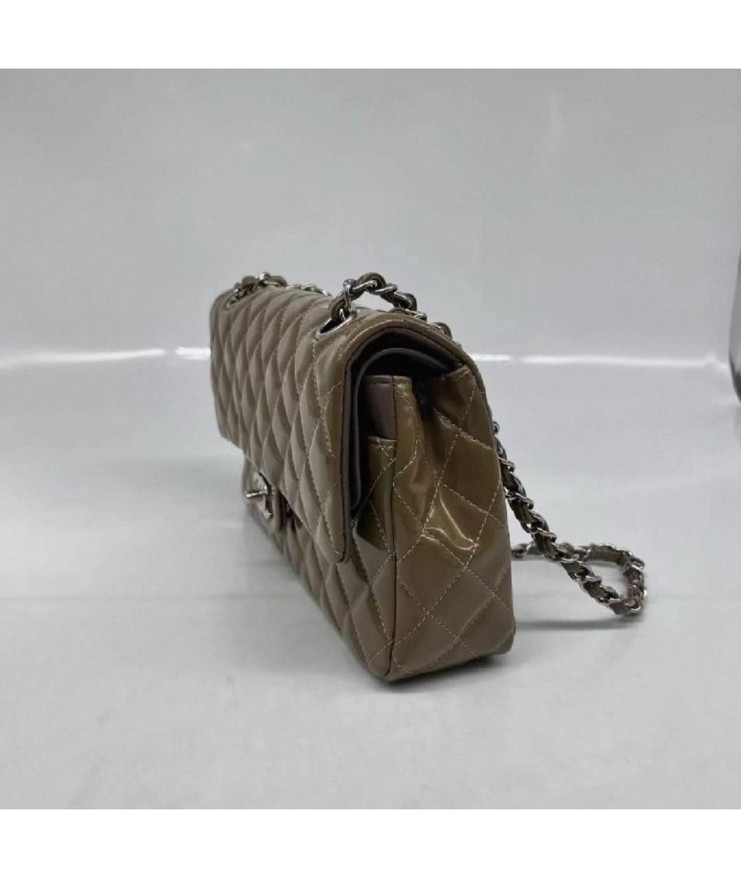 CHANEL Хаки кожаная сумка через плечо, фото 6