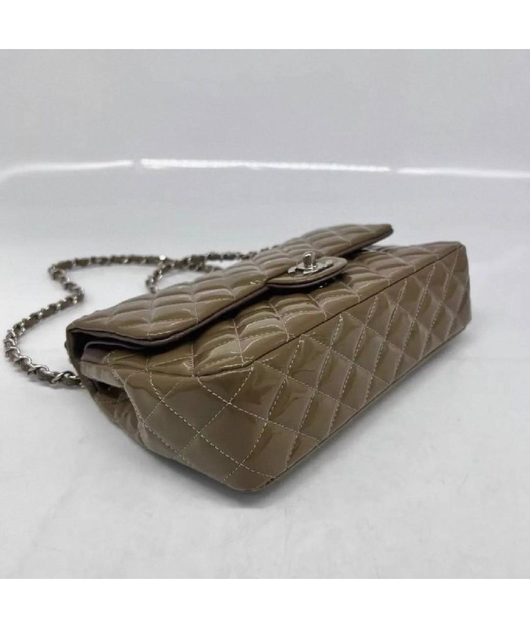 CHANEL Хаки кожаная сумка через плечо, фото 5