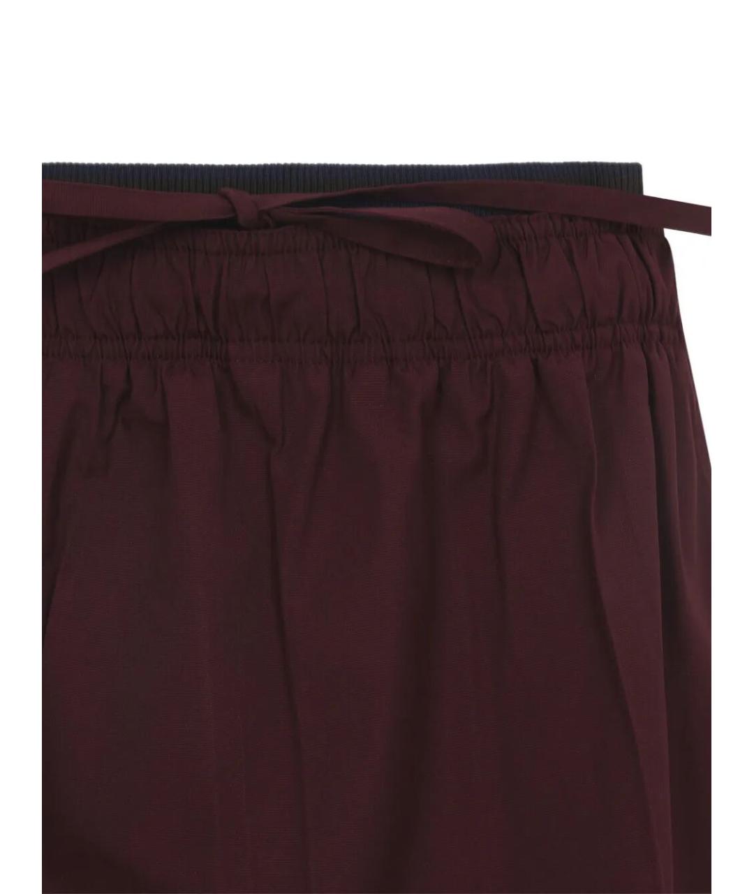 PRADA Бордовая синтетическая юбка миди, фото 4