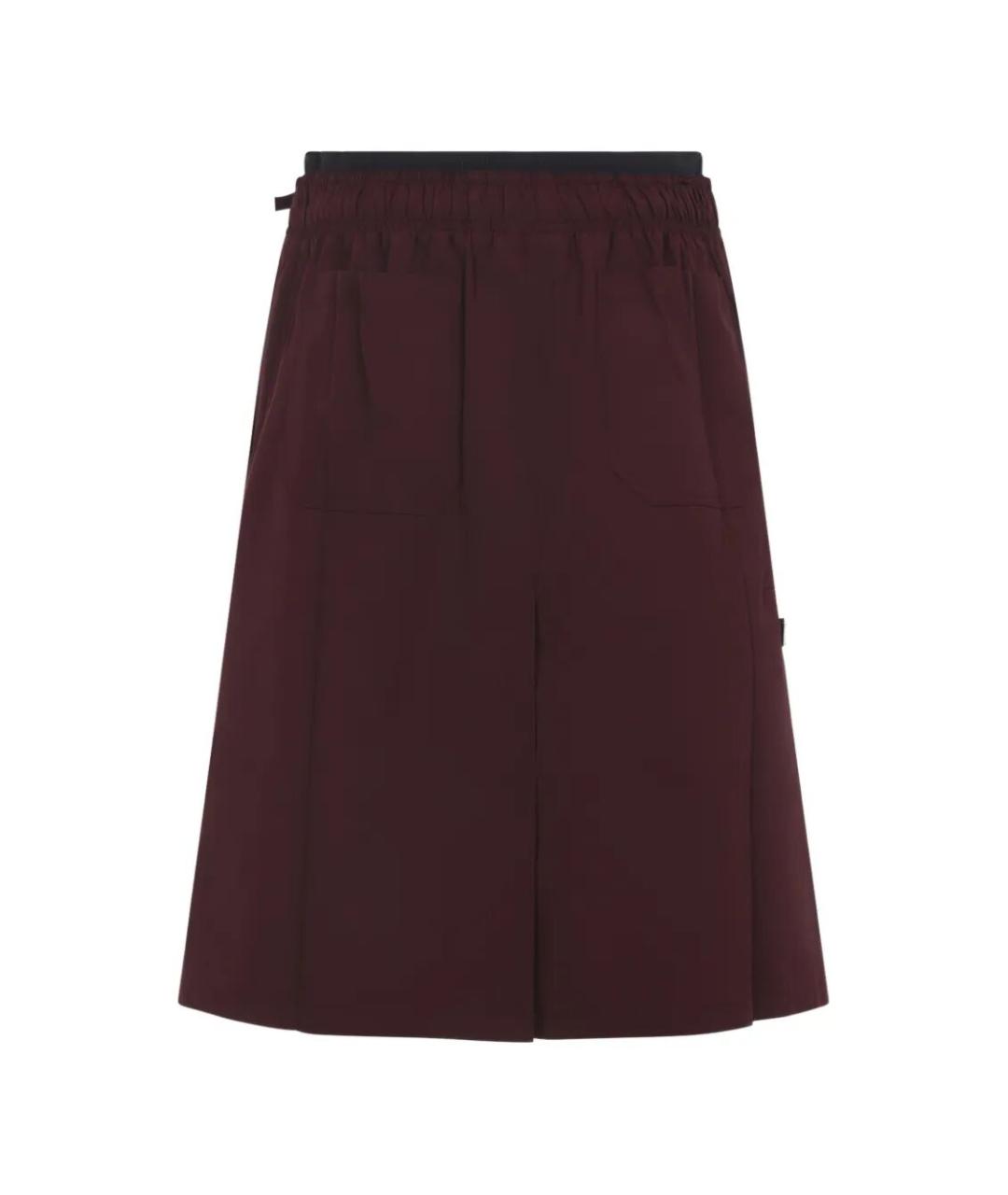 PRADA Бордовая синтетическая юбка миди, фото 2