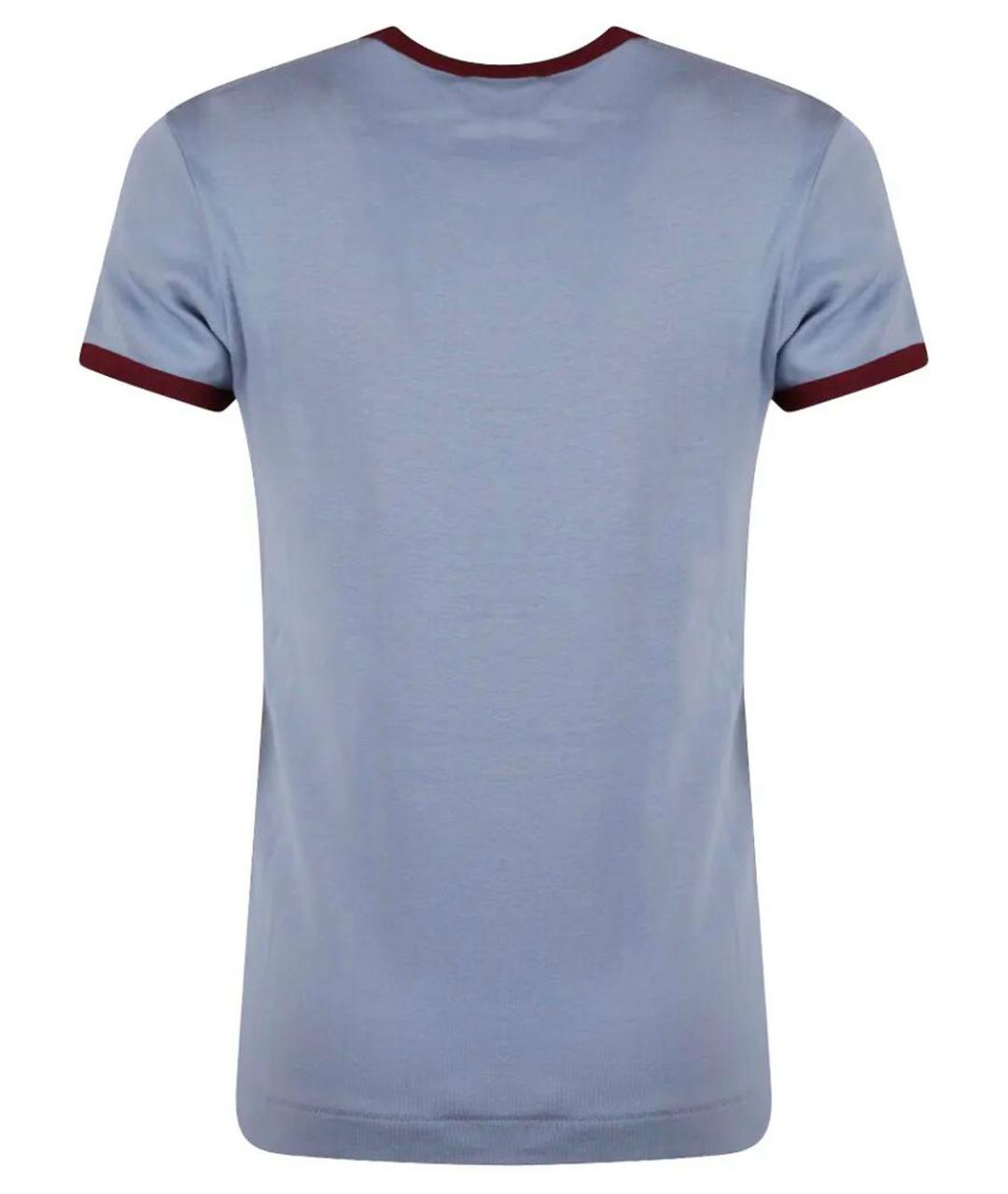 PRADA Синяя хлопковая футболка, фото 2