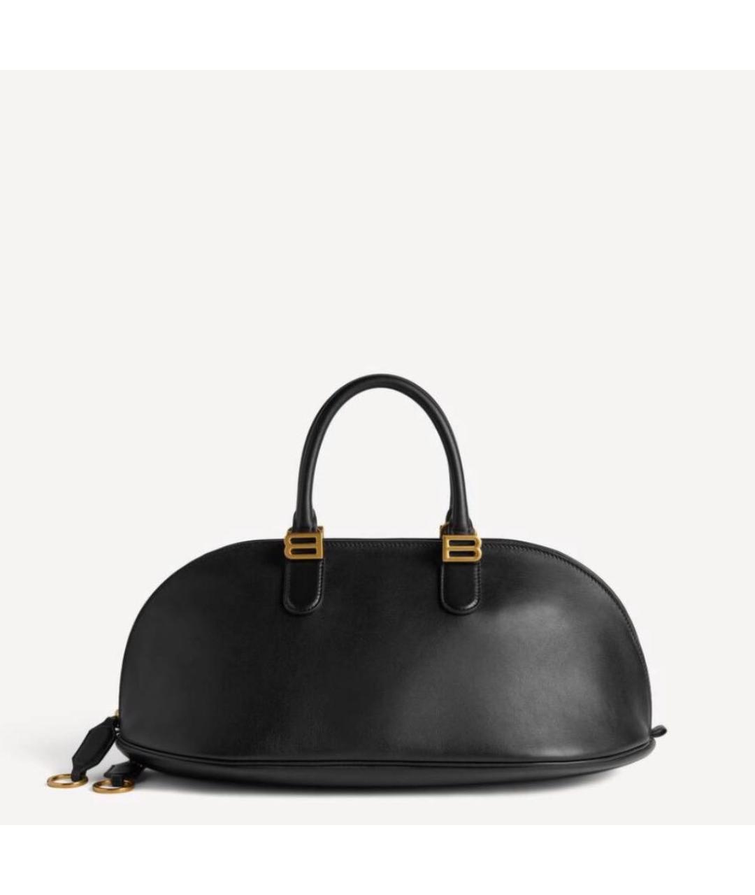 BALENCIAGA Черная кожаная сумка тоут, фото 3