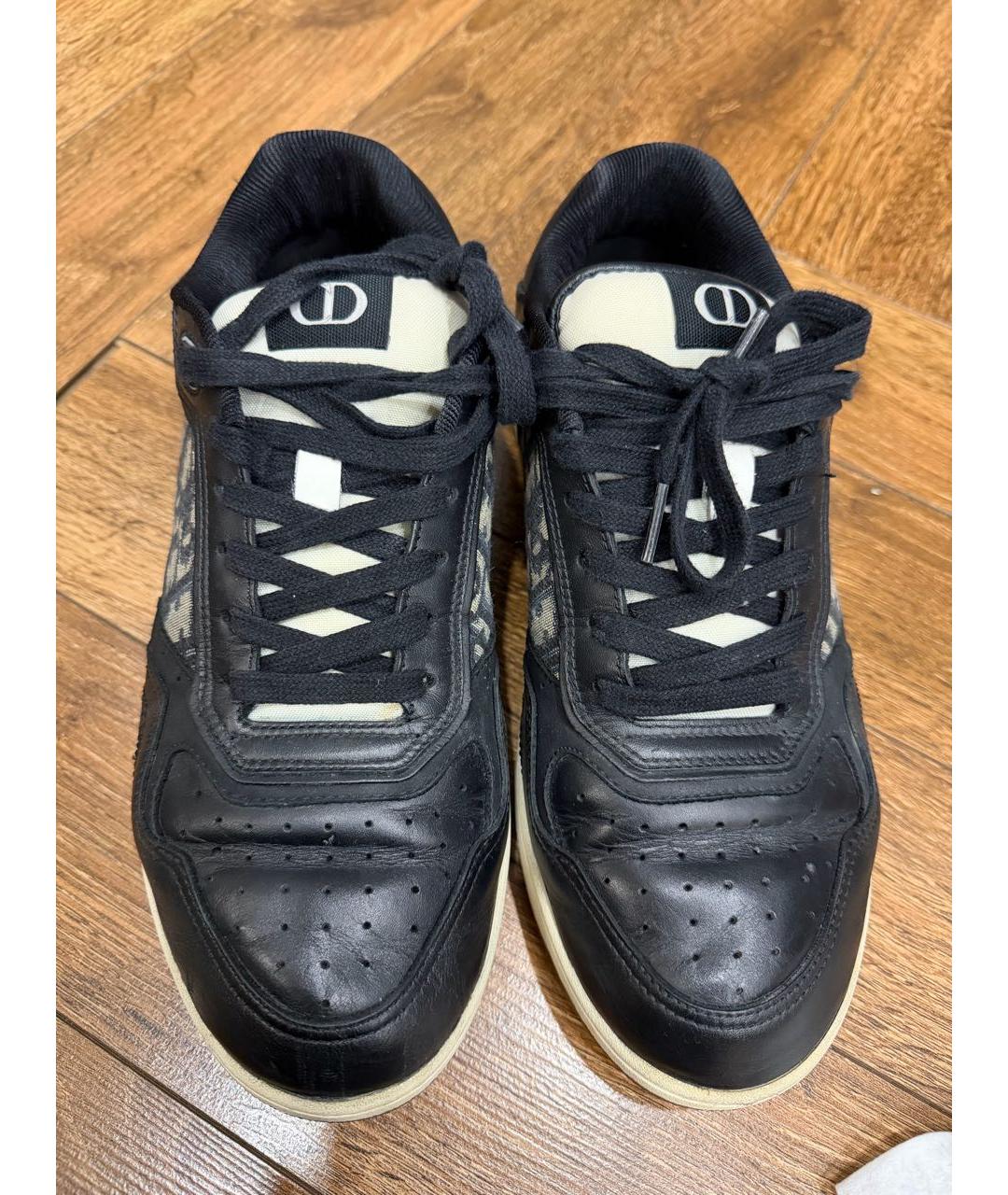 CHRISTIAN DIOR Черные текстильные низкие кроссовки / кеды, фото 2