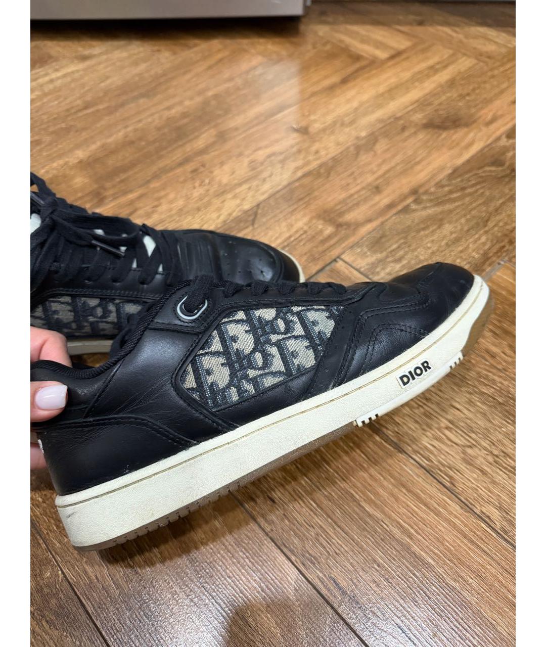 CHRISTIAN DIOR Черные текстильные низкие кроссовки / кеды, фото 5