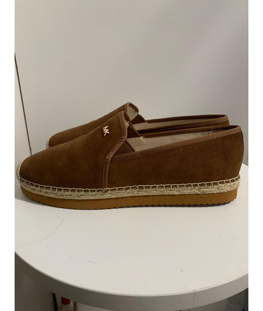 MICHAEL KORS Коричневые замшевые мокасины, фото 7