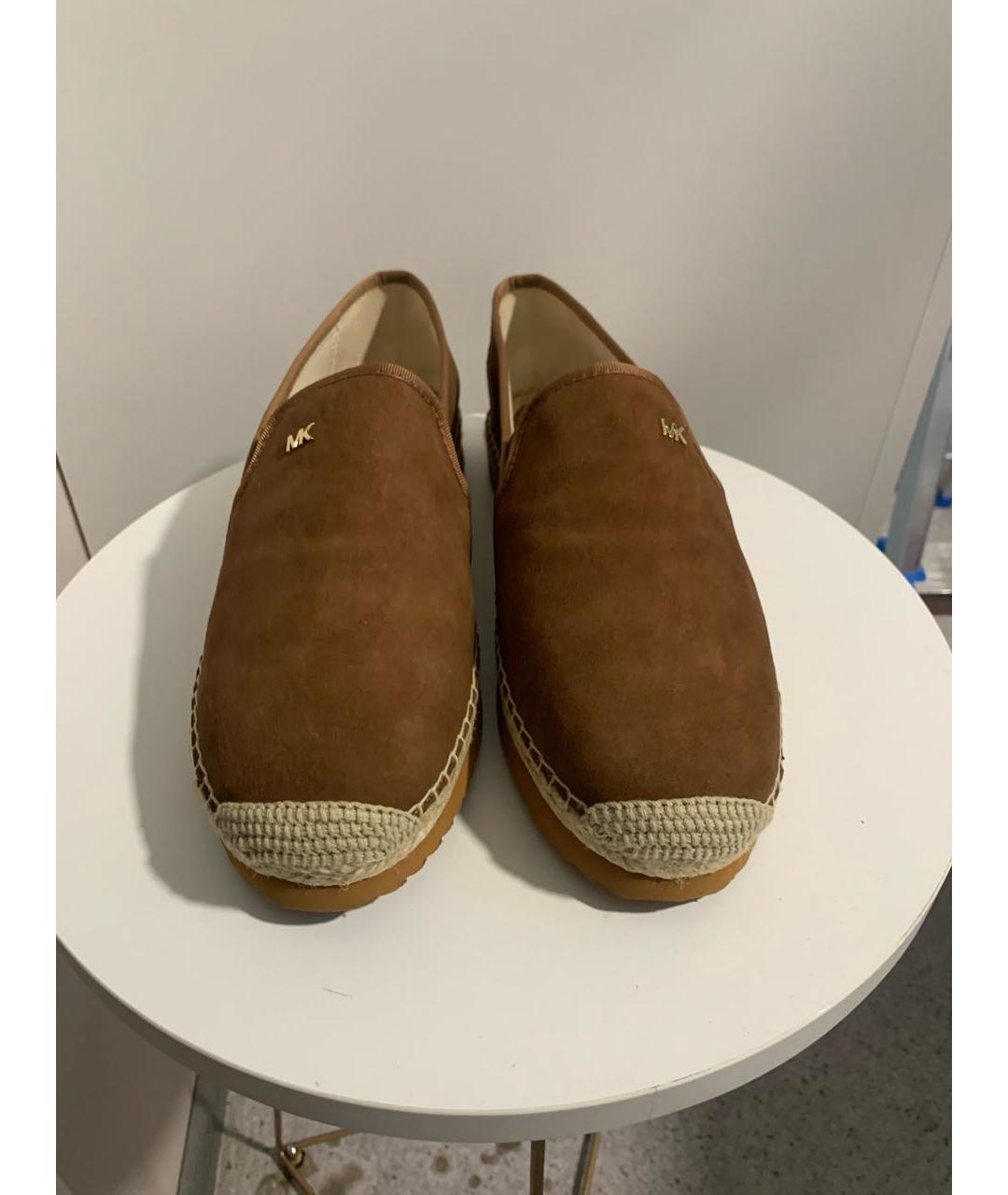 MICHAEL KORS Коричневые замшевые мокасины, фото 2