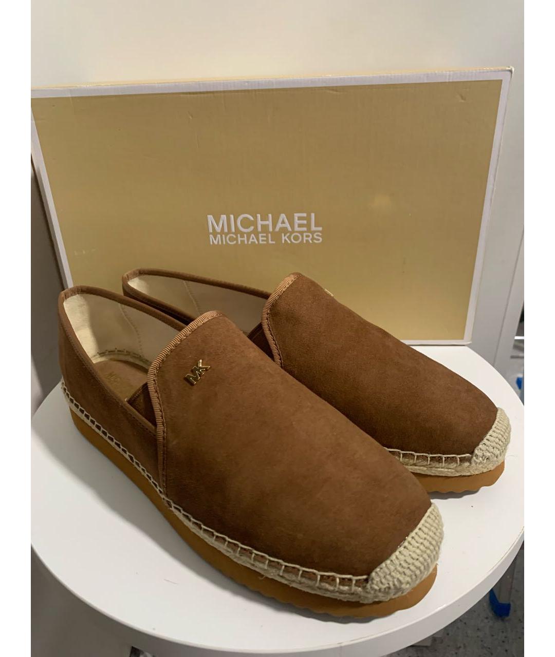 MICHAEL KORS Коричневые замшевые мокасины, фото 5