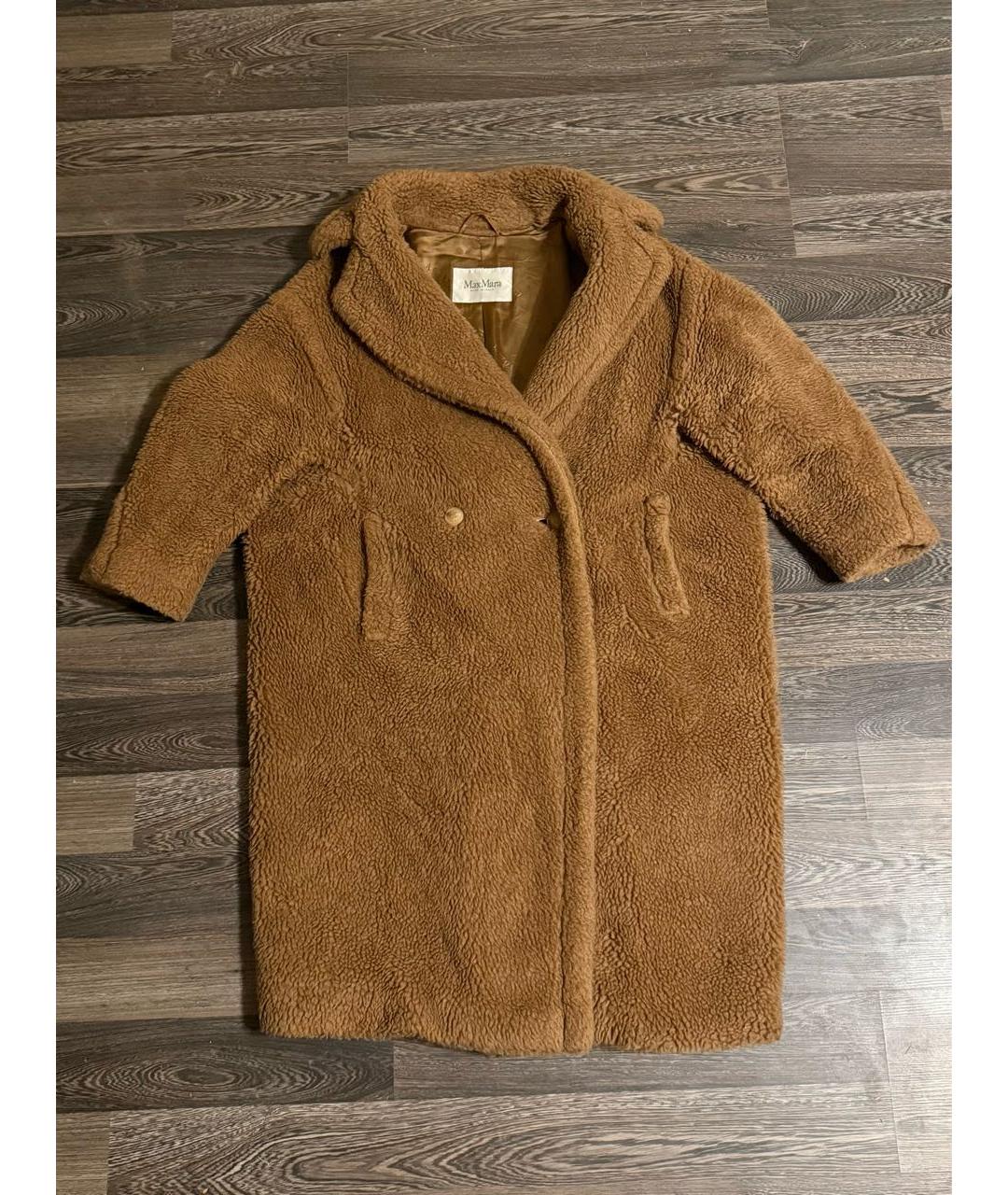 MAX MARA Коричневая шерстяная шуба, фото 2