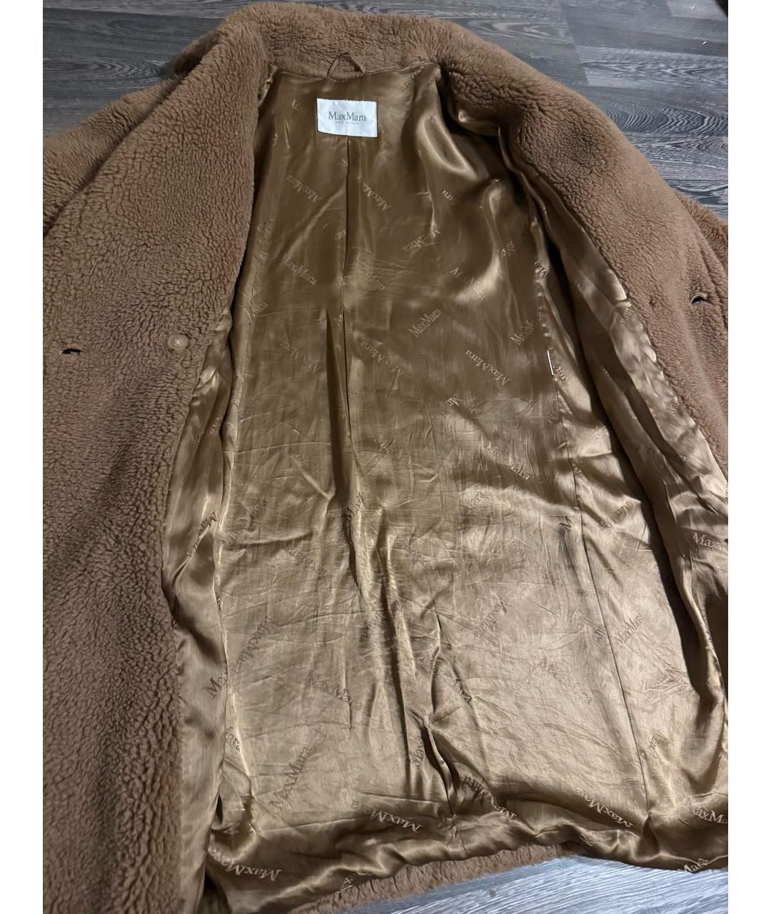 MAX MARA Коричневая шерстяная шуба, фото 5