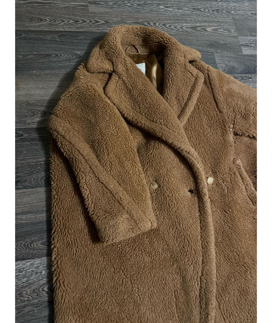 MAX MARA Коричневая шерстяная шуба, фото 6