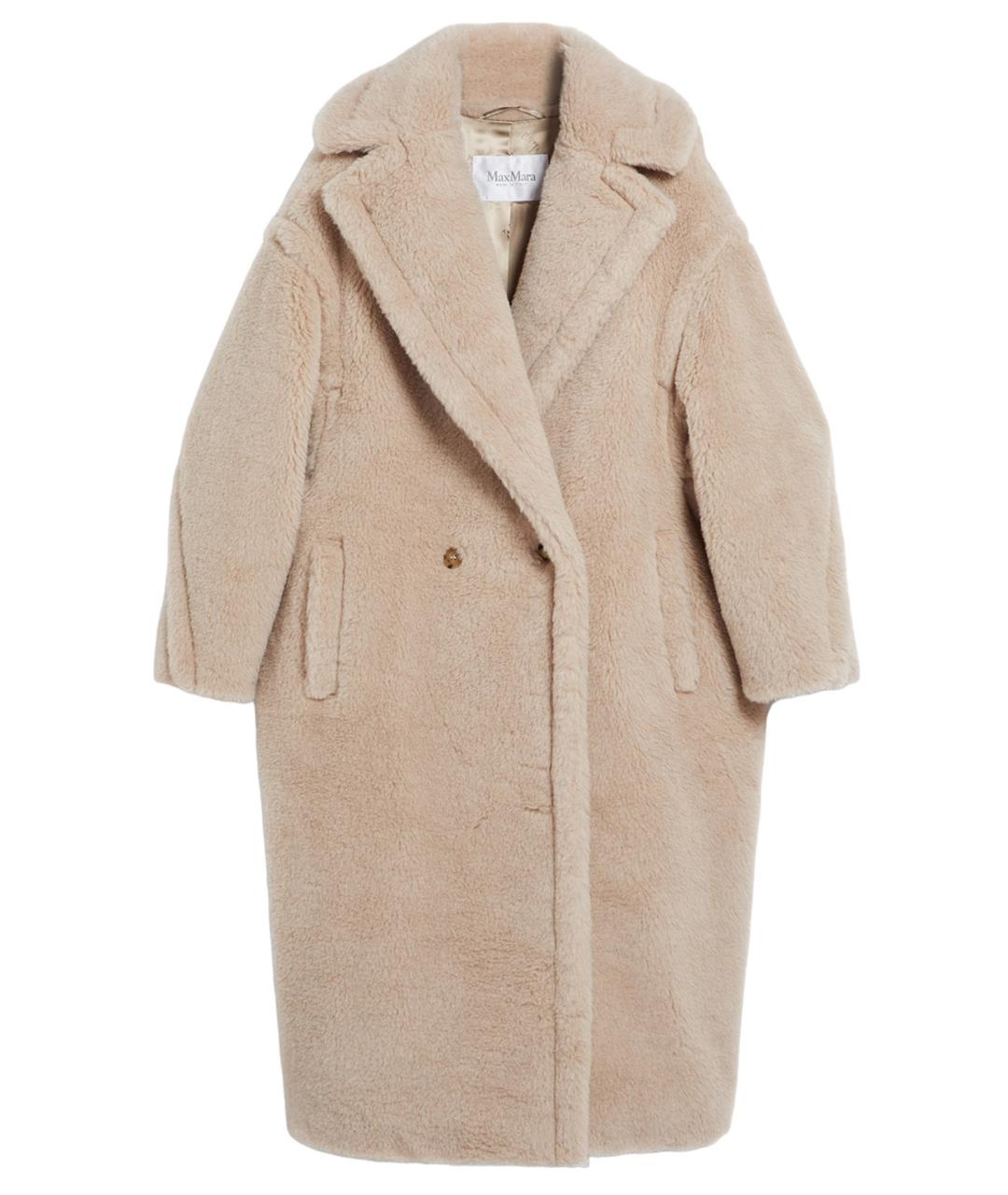 MAX MARA Коричневая шерстяная шуба, фото 1