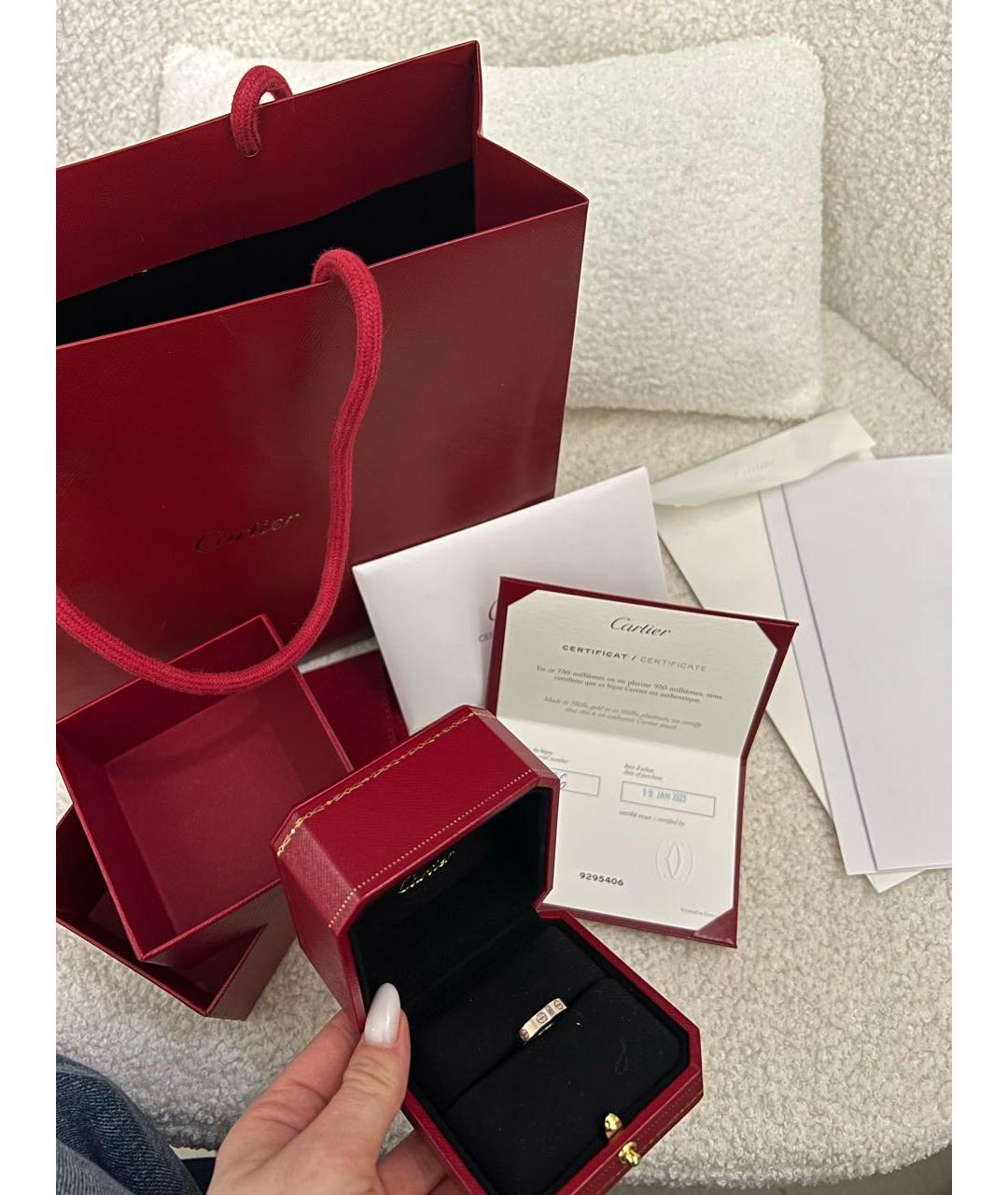 CARTIER Серебряное кольцо из белого золота, фото 2