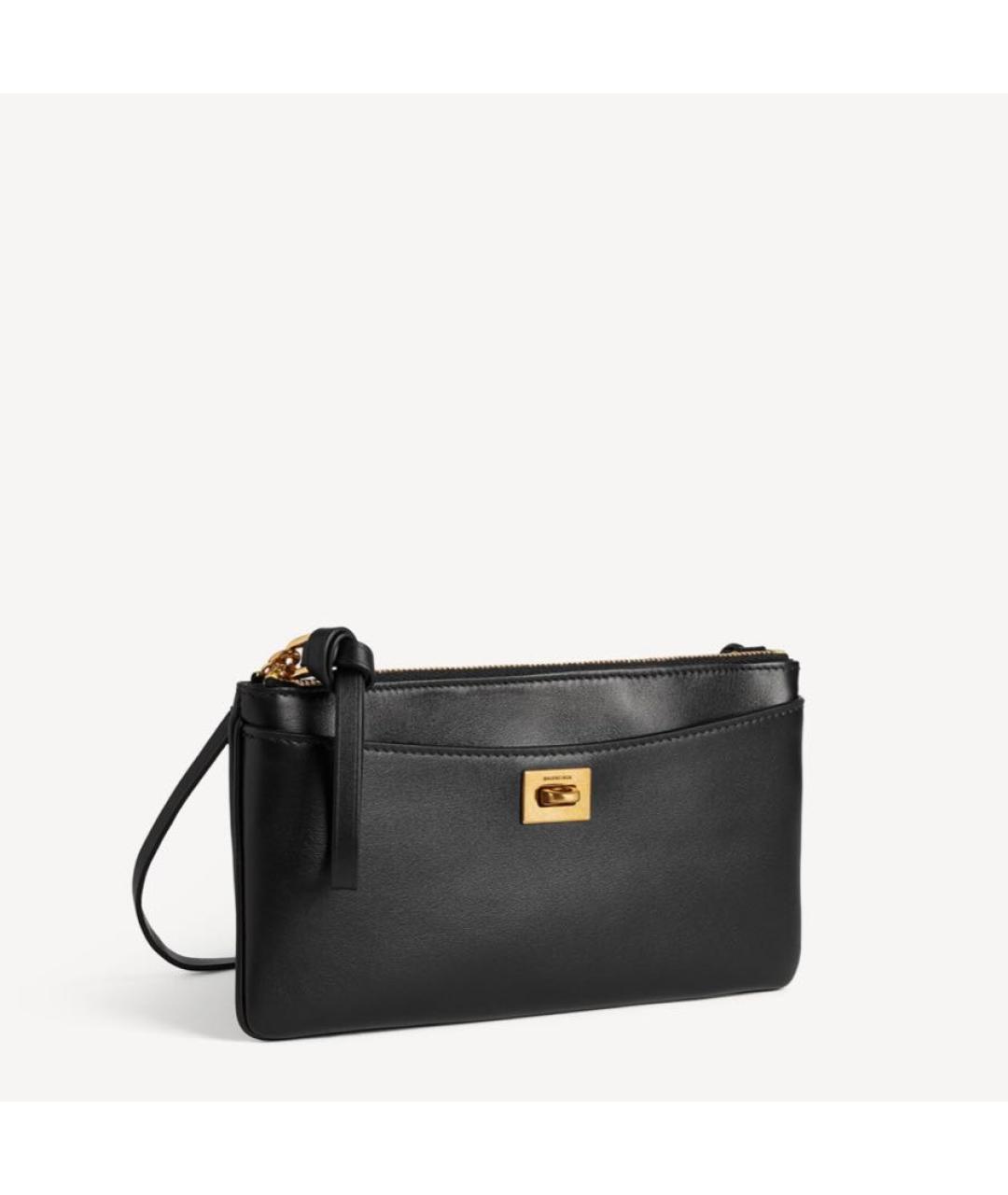 BALENCIAGA Черная кожаная сумка с короткими ручками, фото 2