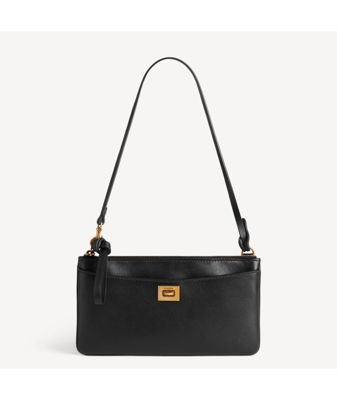 BALENCIAGA Черная кожаная сумка с короткими ручками, фото 5