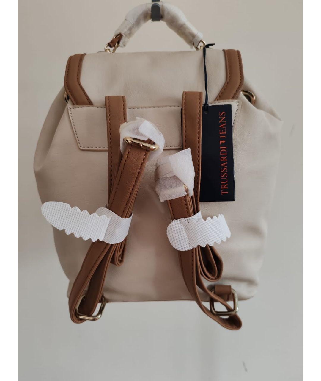 TRUSSARDI JEANS Бежевый рюкзак, фото 2
