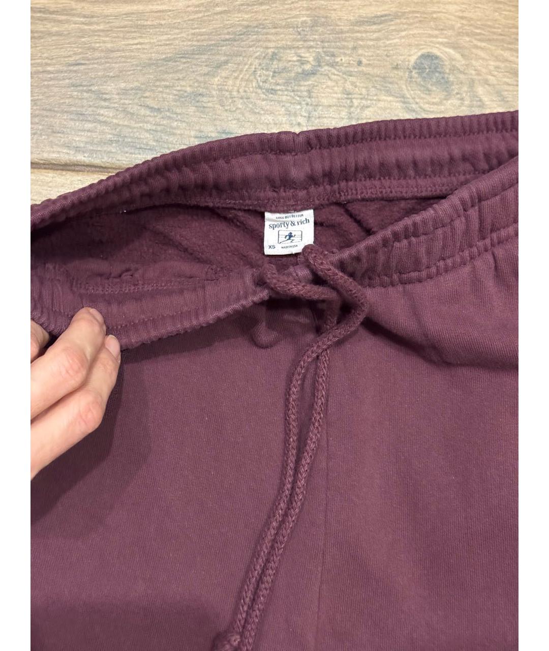 SPORTY AND RICH Бордовый хлопковый спортивные костюмы, фото 3