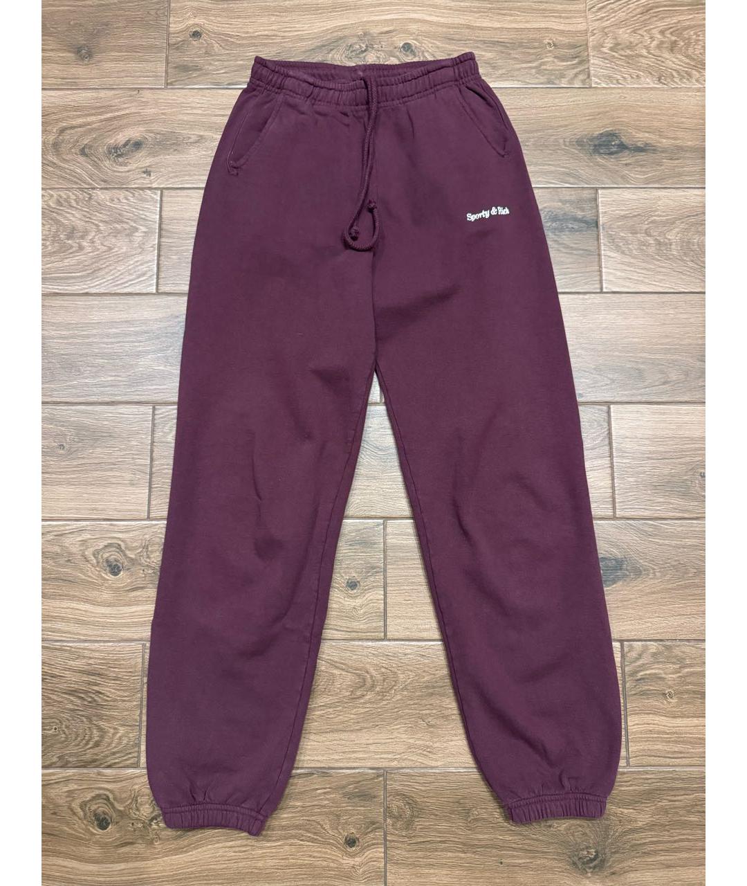 SPORTY AND RICH Бордовый хлопковый спортивные костюмы, фото 2