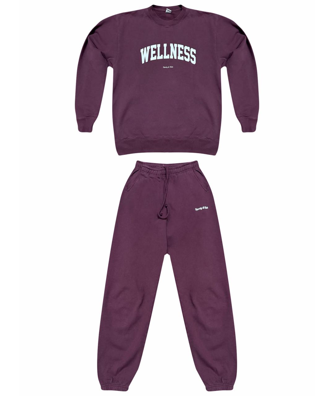 SPORTY AND RICH Бордовый хлопковый спортивные костюмы, фото 1