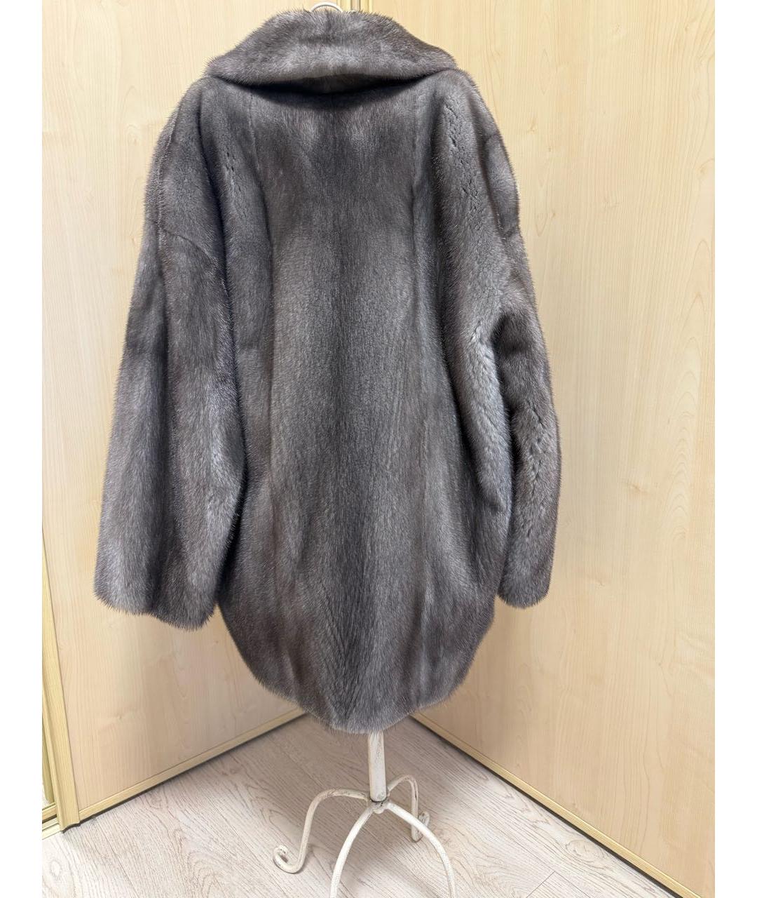 BLANCHA Серая меховая шуба, фото 2