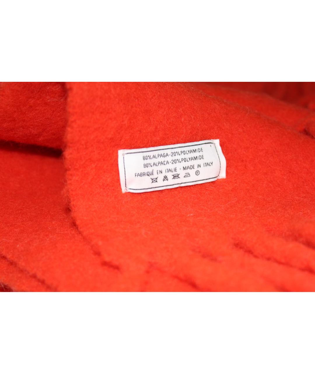 Ami Paris Оранжевый шерстяной шарф, фото 2