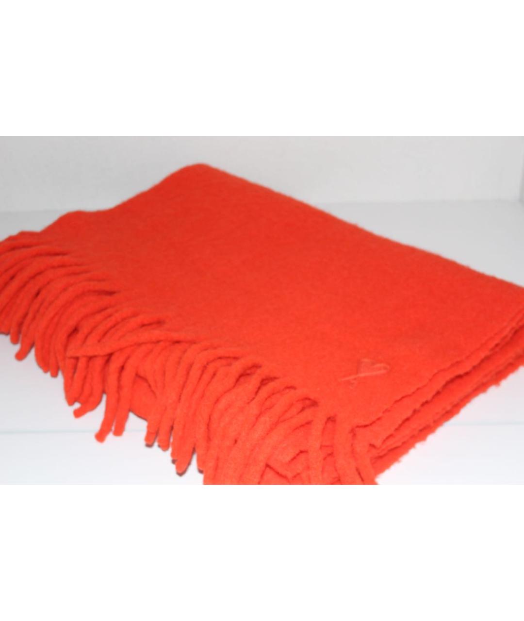 Ami Paris Оранжевый шерстяной шарф, фото 3