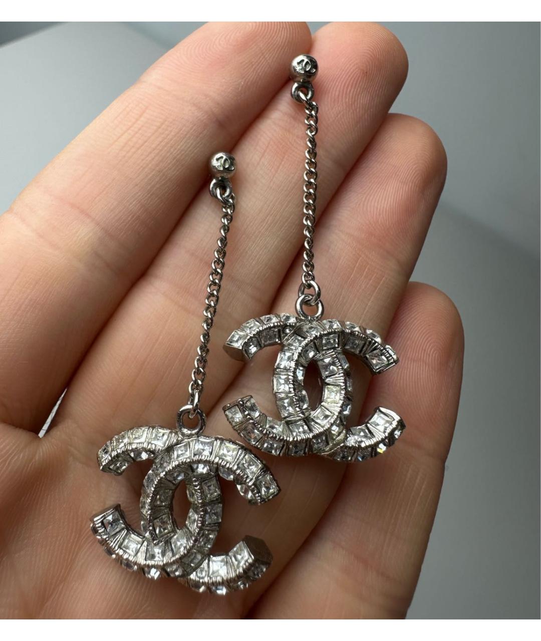 CHANEL Серебряные серьги, фото 4